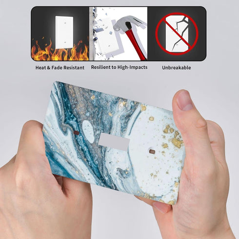 Blue Marble Light Switch Cover 1 Gang Wall Plate Single Toggle Switch Plate Covers, Abstract Decorative Light Switch Plates for Office Home, 4.50 ...