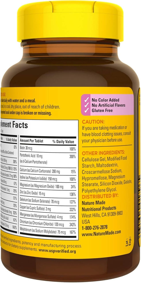 Nature Made Multivitamin For Her 50+ with No Iron, Womens Multivitamin for Daily Nutritional Support, Multivitamin for Women, 90 Tablets, 90 Day S...