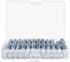 PNGKNYOCN Battery Storage Box,AA Batteries Portable Organizer Box Holds 48 AA Batteries,Insulative Plastic Clear Color...