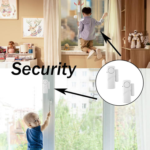 2 Pack Wireless Door Window Alarm, Magnetic Burglar Alert Sensor, Loud Door Alarms for Kids Safety, DIY for Home Security, Office Protection,Shopp...