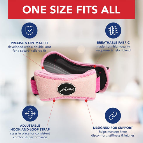 Dr. Arthritis Doctor Developed Patella Tendon Strap and Handbook for Patellar Tendonitis Jumper’s Knee, Pfps Runner’s Knee, ITBS, Chondromalacia (...