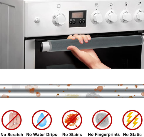 7Pcs Refrigerator Door Handle Cover Washable Kitchen Appliance Decor Handles Fridge Oven Microwave Dishwasher Antiskid Protector, Keep Off Fingerp...