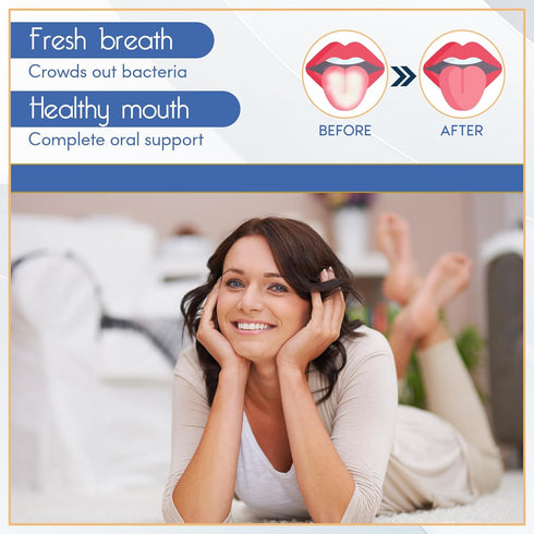 Probiotic & Prebiotic Mouthwash | Dental Health Formulation | 17 Probiotic Strains + 6 Prebiotics | 35 Billion CFUs | Concentrated Powder Formulat...