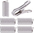 55pcs Garden Clips - 1in Large Open Stainless Steel Greenhouse Clips, Hoops Clamps for Shade Cloth Film Plant Netting, Grip Strong Heavy Duty Meta...