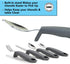 KMD Adaptive Utensils Set with Weighted and Self-Standing Handles (4-Piece), Fork, Knife, and 2 Spoons for Arthritis, Parkinson’s, Tremors, Elderl...