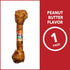 Pet Factory American Beefhide 12" Knotted Bone Dog Chew Treat - Peanut Butter Flavor, 1 Count/1 Pack...