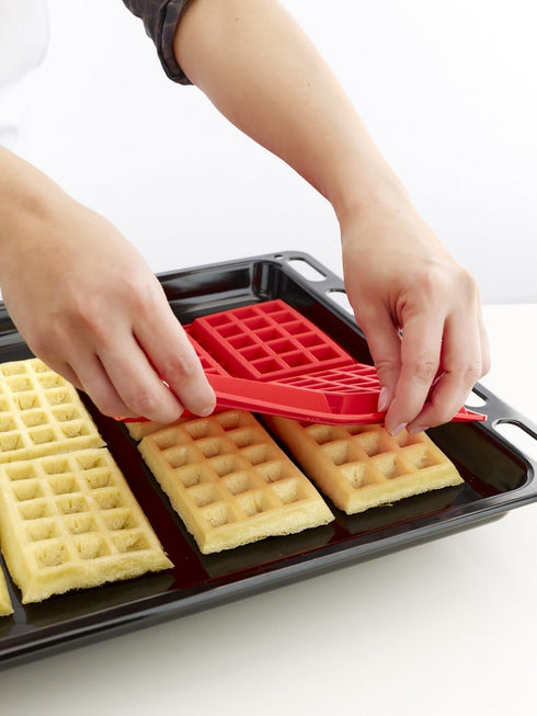 Lekue Silicone Waffle Mold, Model #, Red, Set of 2...
