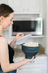 The Silicone Kitchen Silicone Microwave Popcorn Maker Collapsible Bowl, Non-Toxic, Dishwasher Safe, Dark Blue...