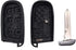 5 Buttons Remote Smart Key Fob Shell Case Fit for Jeep Grand Cherokee Dodge Challenger Charger Dart Durango Journey Chrysler 300 Keyless Entry Rep...