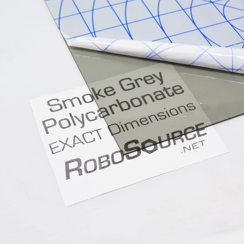 Smoke Grey Polycarbonate Plastic Sheet 12" X 12" X 0.118" (1/8") Exact, Shatter Resistant, Easier to Cut, Bend, Mold than Plexiglass. Robotics, Ho...