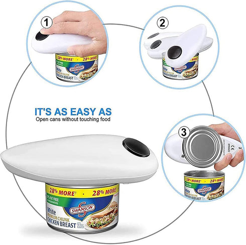 Yinuoday Electric Can Opener with Manual Bottle Opener Battery Operated Handheld Can Opener Smooth Edge Automatic Can Opener for Most Sized Cans...