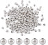Craftdady Silver Iron Round Ball Spacer Beads 200Pcs 5mm Metal Smooth Rondelle Charm Loose Beads for DIY Jewelry Craft Making with 2mm Hole...