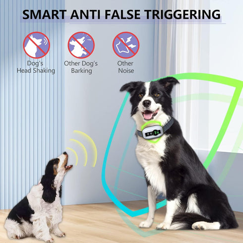 Dog Bark Collar, Anti-Barking Pet Training Collar, Waterproof e-Bark Shock Collar for Large Medium Small Dogs, Rechargeable Barking Collar with Be...