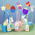 Wooden Eggs 48 Pieces Easter Crafts Wooden Ornaments Unfinished Crafts Hanging Embellishments for Party Supplies DIY Decor Valentines Day Cards fo...