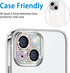 for iPhone 14 and iPhone 14 Plus Camera Lens Protector, Bling 3D Rhinestone Sparkle Diamond 9H Tempered Glass Camera Cover Anti Scratch Shockproof...