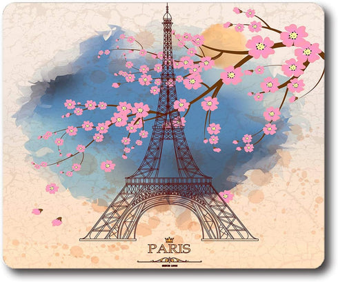 Mouse Pad Eiffel Tower Rectangle Mouse Mat Non-Slip Rubber Mousepad...