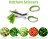 Herb Scissors and Food Containers Set Stainless Steel 5 Blade Cover kitchen Shears for Onion Cilantro Lettuce- 2pcs Containers Keep Fresh...