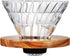 Hario VDGR-02-OV V60 Heat Resistant Glass, Permeable, Coffee Dripper, Olive Wood, 02, Coffee Drip, For 1 to 4 Cups...