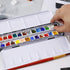 MYARTOOL Empty Watercolor Palette, Metal Empty Watercolor Tin Palette Paint Case with 24 PCS Empty Half Pans for DIY Travel Watercolor Palette, Ac...
