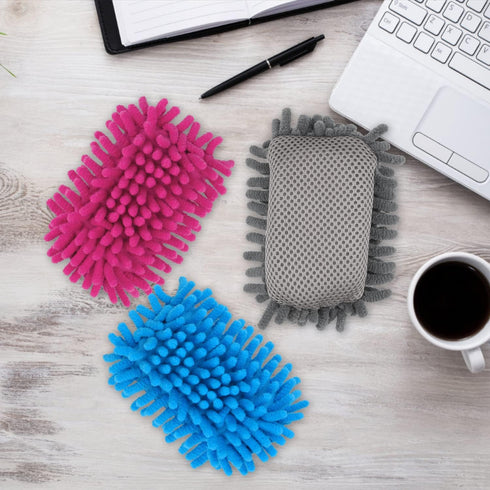3 Pcs Microfiber Shag Whiteboard Eraser Washable Sponge Board Eraser for Classroom Home Kitchen Office Car (mixcolor)...