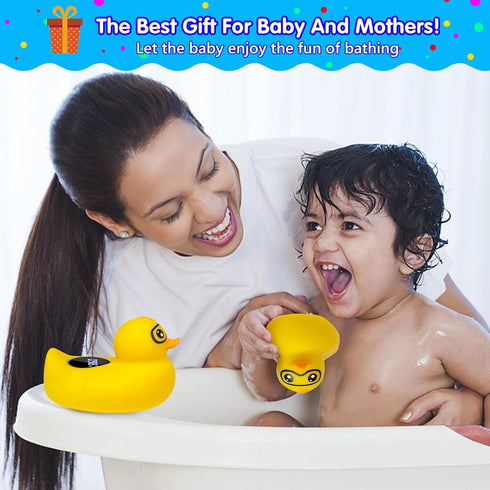 Baby Thermometer, Baby Bath Thermometer Upgrade LED Digital Bathtub Water Temperature Auto ON/Off Bathroom Safety Thermometer Yellow Duck Floating...
