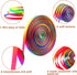 Teemico 50 Yards Satin Ribbon Gradient Rainbow Printed Double Side Satin Polyester Ribbon for DIY Handmade (9mm Wide)...