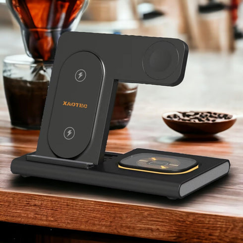 3 in 1 Wireless Charger for iPhone, Wireless Charging Station for Apple Devices, Wireless Charger for iPhone 15 14 13 12 11 X Pro Max & Apple Watc...