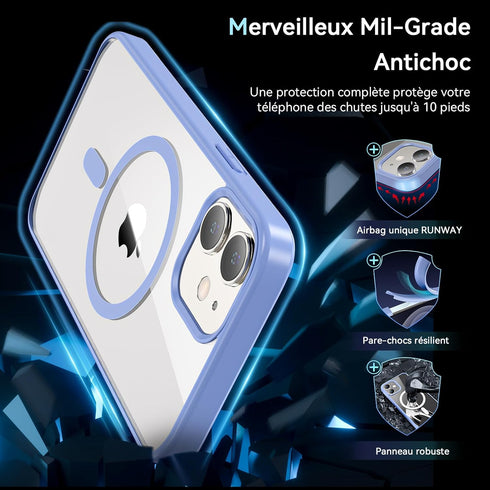 Fin2feel Magnetic for iPhone 12/iPhone 12 Pro Case with Screen Protector, Compatible with MagSafe, Protection Protective Phone Case Shockproof Cov...