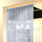 1x2 M Door String Curtain Rare Flat Silver Ribbon Thread Fringe Window Panel Room Divider Cute Strip Tassel for Wedding Coffee House Restaurant Pa...
