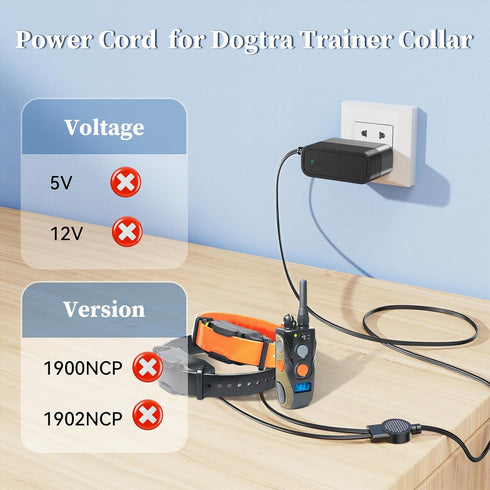 10V Adapter for Dogtra Charger Power Cord for Dogtra ARC 1900S 1902S Super-X 3502NCP 2300NCP 2500T&B 3500NCP Remote Trainer Collar HK-AJ-100A150-U...