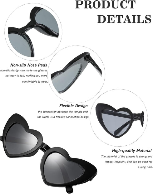 Frienda 9 Pairs Heart Shaped Sunglasses Bachelorette Heart Sunglasses for Women for Bachelorette Party Gift Favors...