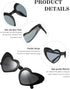 Frienda 9 Pairs Heart Shaped Sunglasses Bachelorette Heart Sunglasses for Women for Bachelorette Party Gift Favors...