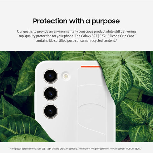 SAMSUNG Galaxy S23+ Plus Silicone Grip Phone Case, Protective Cover w/ Silky Smooth Texture, Detachable Strap, US Version, EF-GS916TBEGUS, Black...