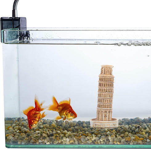 Leaning Tower of Pisa Model Italy Ornament Aquarium Landscape Ornament Fish Tank cave Architecture Building Models Fish Tank Decor Fish Tank Tower...