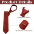 Toulite 2 Pcs Cinnamon Solid Color Tie and Handkerchief Formal Necktie and Pocket Square Set Men's Tie and Pocket Square for Weddings Groom Grooms...