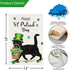 Louise Maelys Welcome St. Patrick's Day Garden Flag 12x18 Double Sided Vertical, Burlap Small Spring Black Cat Yard Flag Banner Shamrock Clover Si...