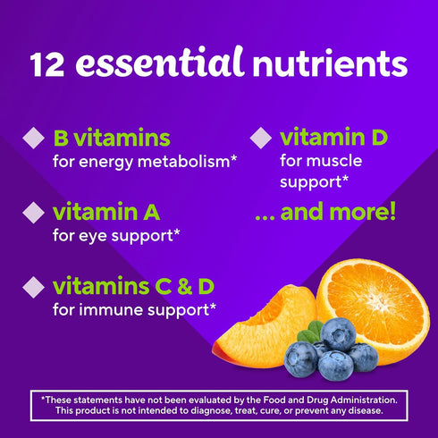 Vitafusion MultiVites Gummy Multivitamins for Adults with 12 Vitamins and Minerals, Berry, Peach and Orange Flavored, America’s Number 1 Gummy Vit...