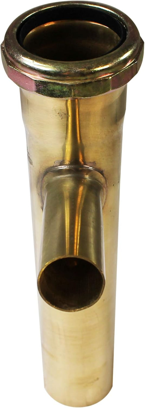 Westbrass Slip-Joint Wye with 7/8 in. Branch Unfinished Brass 1-1/2 x 1-1/2 in...