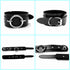 Men's Black Wide Faux Leather Collar Choker Adjustable Thick PU Necklace for Women,Alloy Metal Big Round Ring Charm...