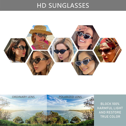 Cat Eye Sunglasses for Women Men Trendy Cateye Women's Vintage Classic Retro Sun Glasses...