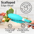 Zulay Stainless Steel Kitchen Tongs with Silicone Tips - Set of 2 (9” & 12”) Locking Cooking Tongs with Non-Slip Grip - Heat Resistant, BBQ Food T...
