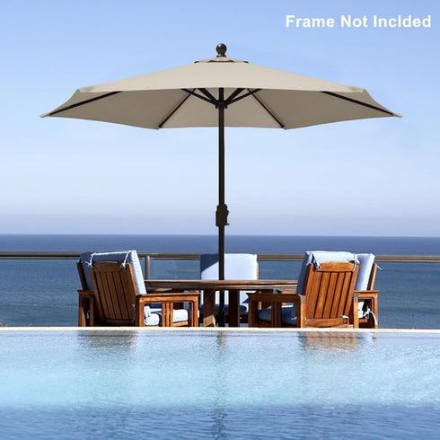 EliteShade USA 7.5FT Replacement Covers 6 Ribs Market Patio Umbrella Canopy Cover (CANOPY ONLY) (Beige)...