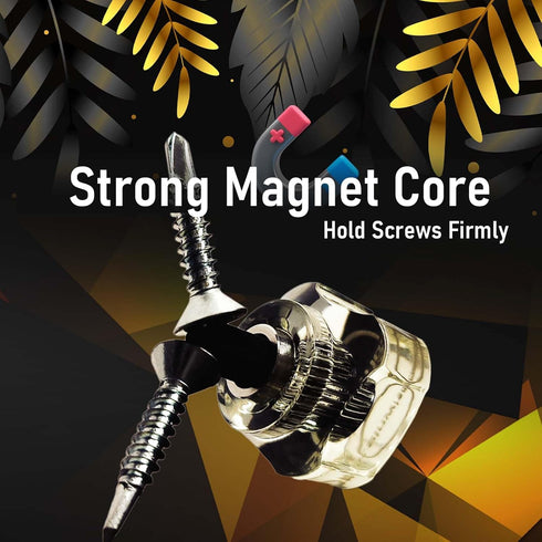 10in1 Short Stubby Mini Screwdriver for tight spots, Cellulose Acetate Fiber Made Handle, Double-headed High Hardness S2 Steel Bits, Exquisite EDC...