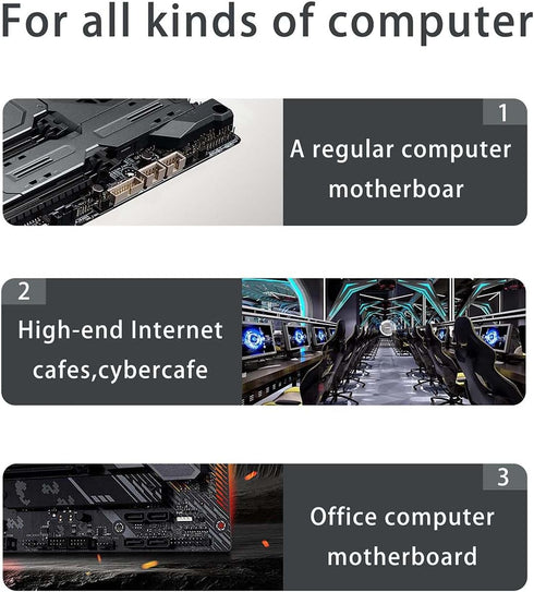 COMeap Front Panel Connector, Motherboard Extension Cable Set with Front Panel Extension Plug POWE LED+/-, HDD LED, Power SW, Reset SW,HD Audio,Fr...