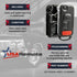 Key Fob Keyless Entry Remote Flip Shell Case & Pad...