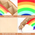 Rainbow Wooden Pen Holder,DIY Pencil Holders Desk Organizer (rainbow)...