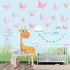 Outus 120 Pieces Pink 3D Layered Butterfly Wall Decor Removable Butterfly Stickers Hollow Mural Decals for Birthday Cake Decorations Crafts Bouque...