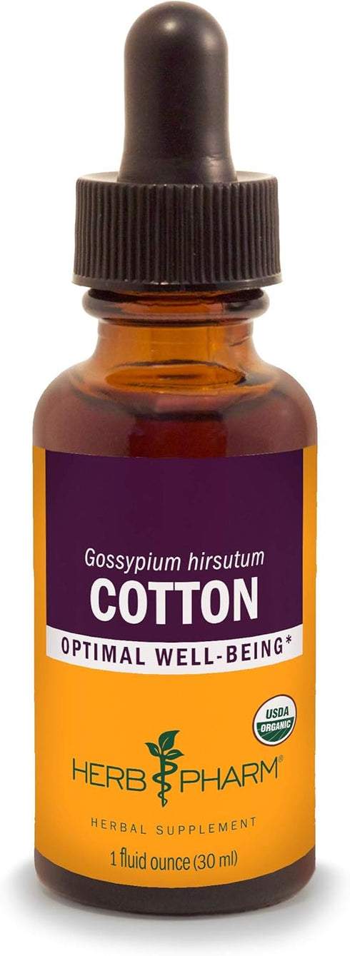 Herb Pharm Certified Organic Cotton Root Liquid Extract, 1 Fl Oz...