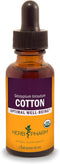 Herb Pharm Certified Organic Cotton Root Liquid Extract, 1 Fl Oz...