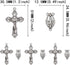 20Pcs Rosary Kits Cross and Center Medal Charms Tibetan Silver Alloy Catholic Jesus Maria Oval Links Pendant for Diy Jewelry Making Supplies...